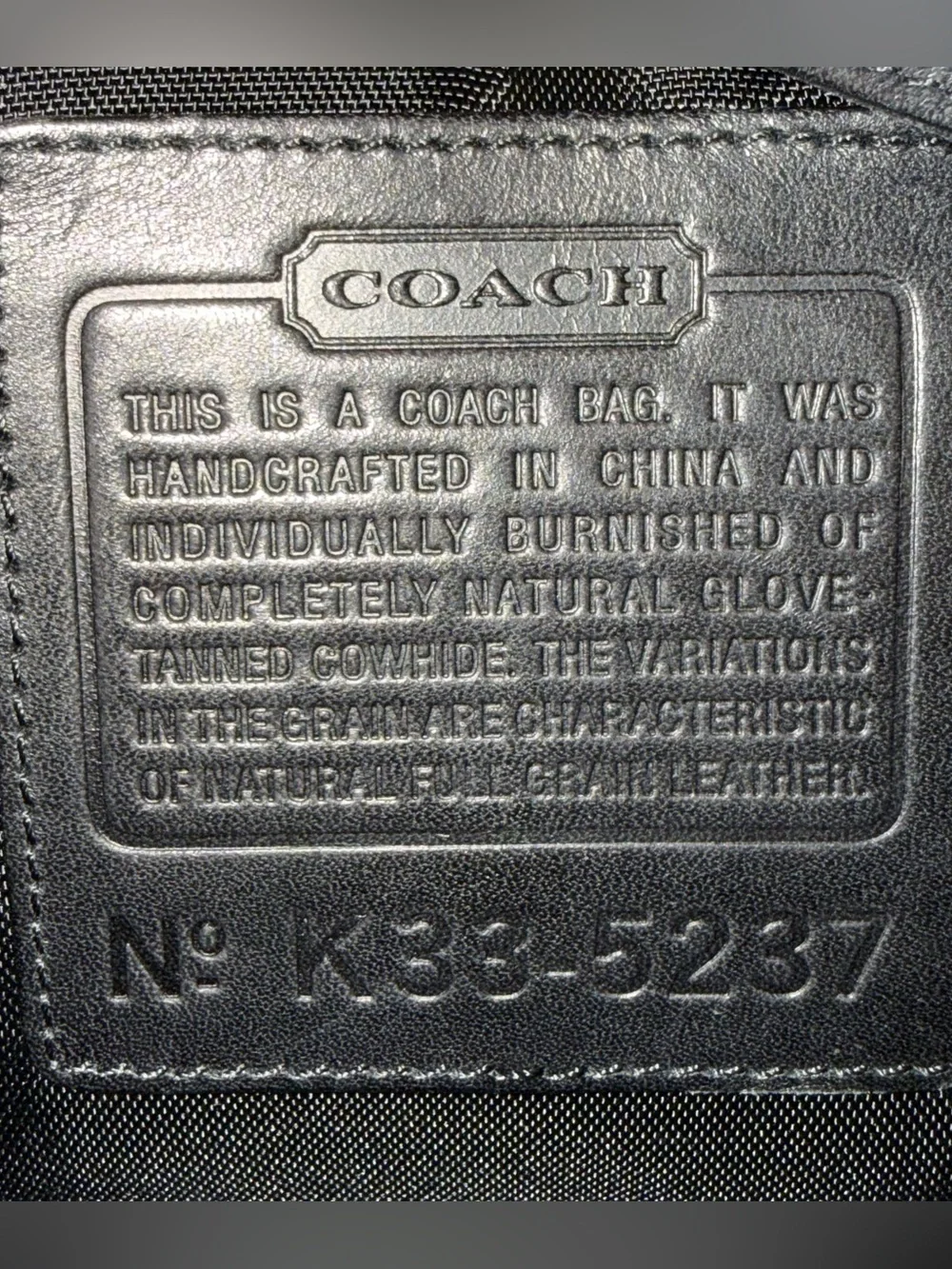 Coach K33-5237 Black Laptop Leather The Connor Organizer Briefcase Authentic